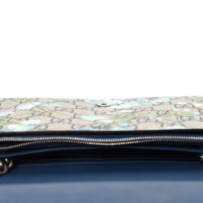 Gucci GG Supreme Monogram Blooms Mini Dionysus Chain Wallet Beige Blue Navy Vintage Blue 8 of 14