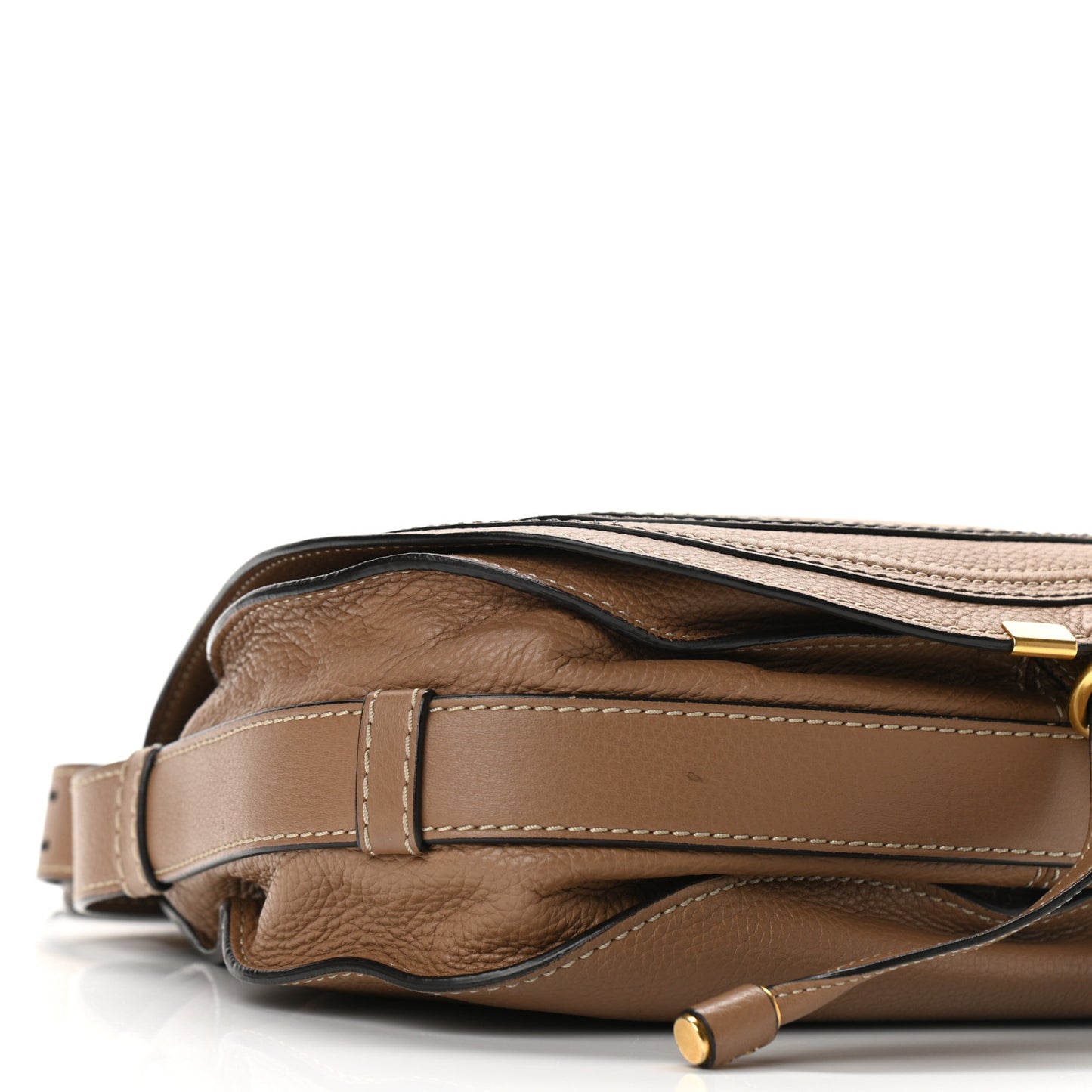 Calfskin Medium Marcie Round Crossbody Bag Nut