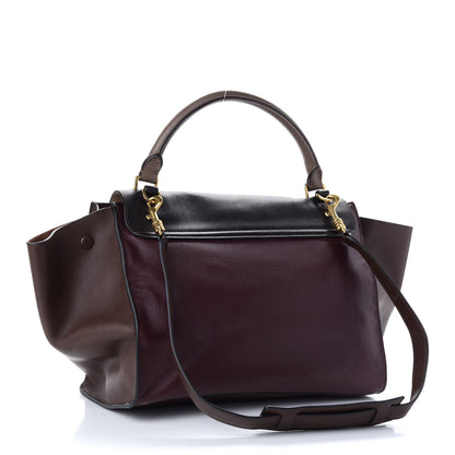 Celine Smooth Calfskin Medium Tri-Color Trapeze Ebony 3 of 10