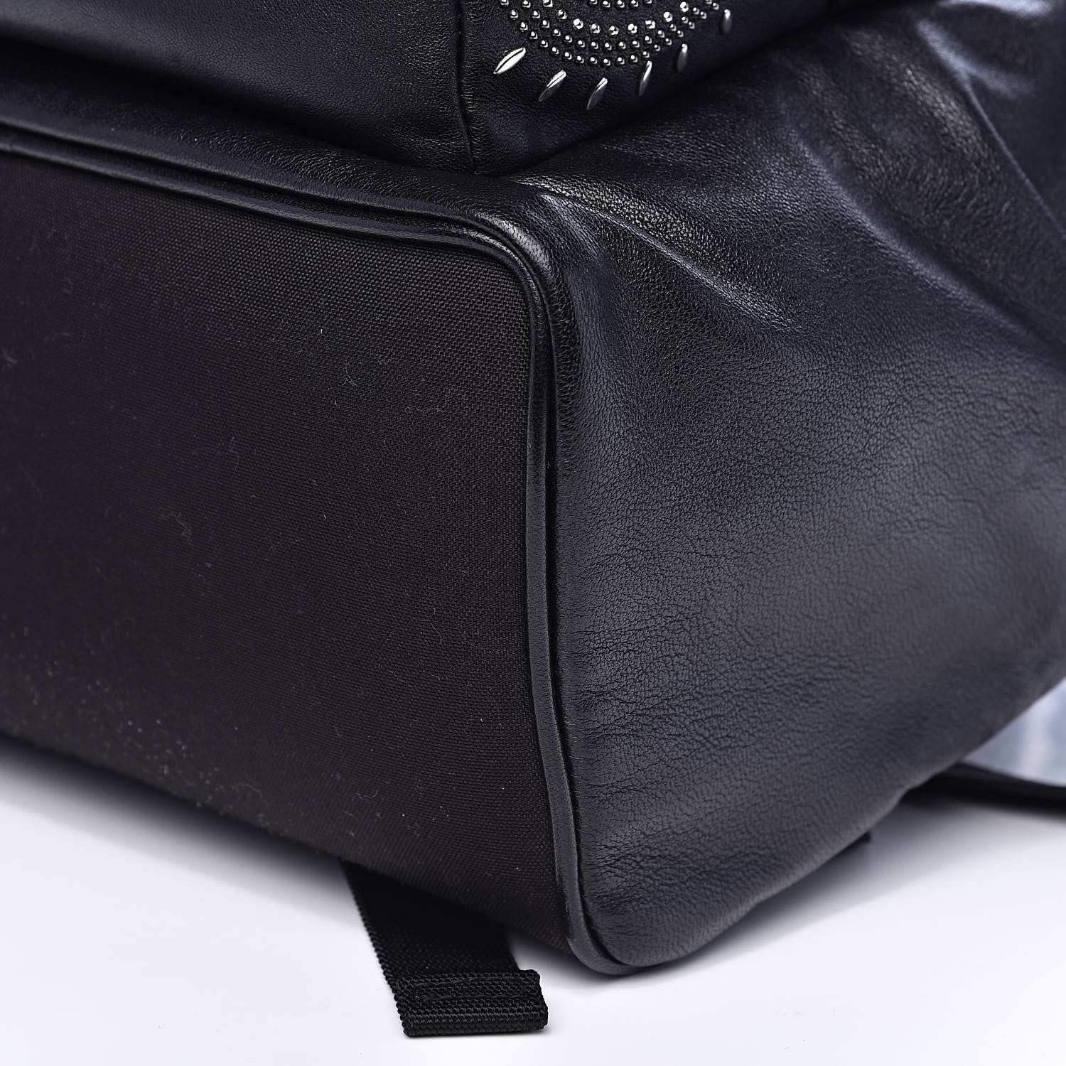 Saint Laurent Calfskin Bandana Stud City Backpack Black 10 of 13