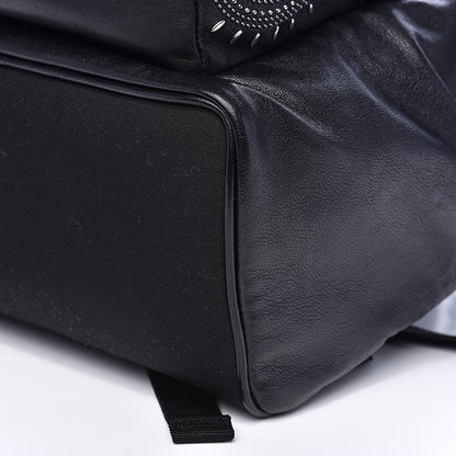Saint Laurent Calfskin Bandana Stud City Backpack Black 10 of 13