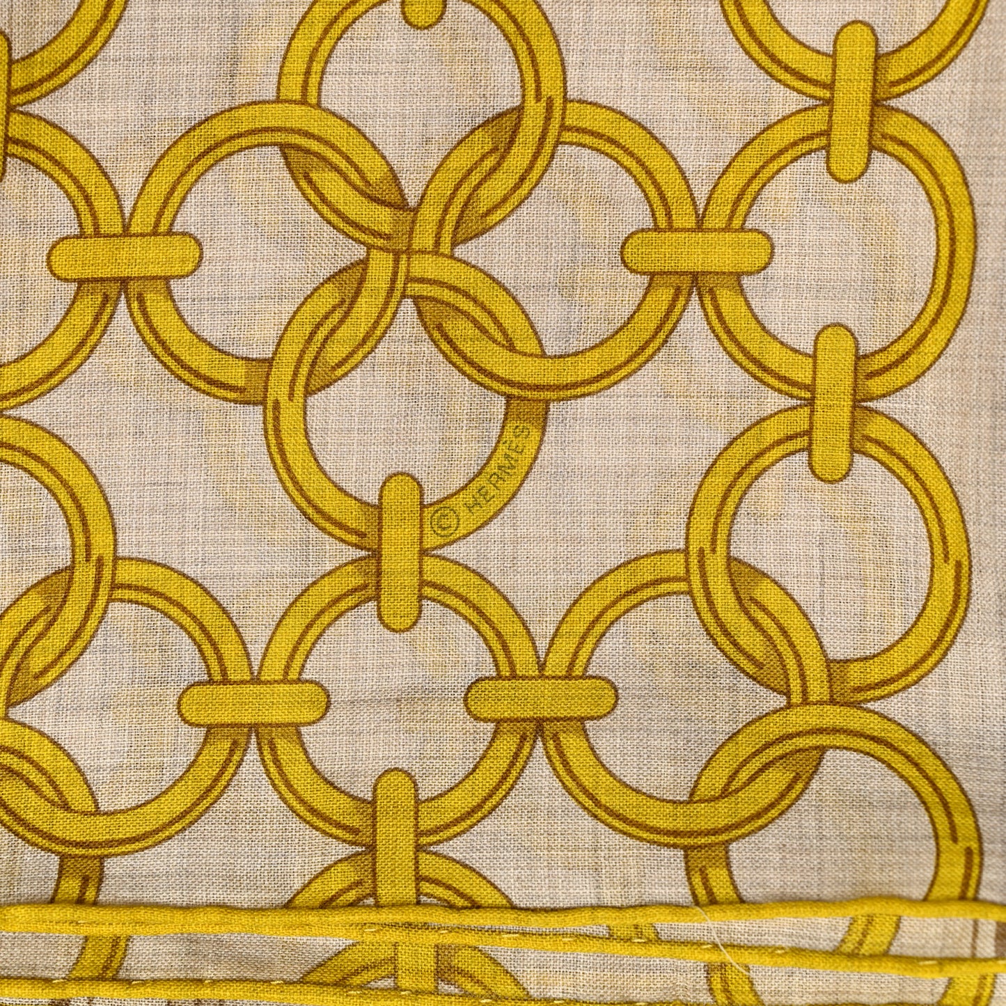 Cashmere Maillons Et Chains Beige Chine Jaune Sol