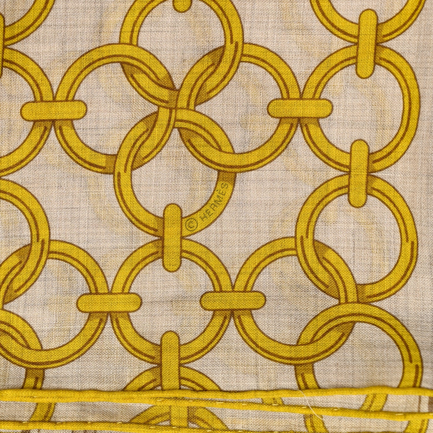 Hermes Cashmere Maillons Et Chains Beige Chine Jaune Sol 5 of 5