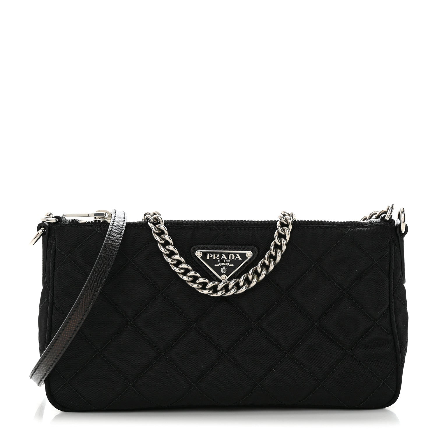 Prada Nylon Tessuto Impuntu Quilted Crossbody Bag Black 1 of 10