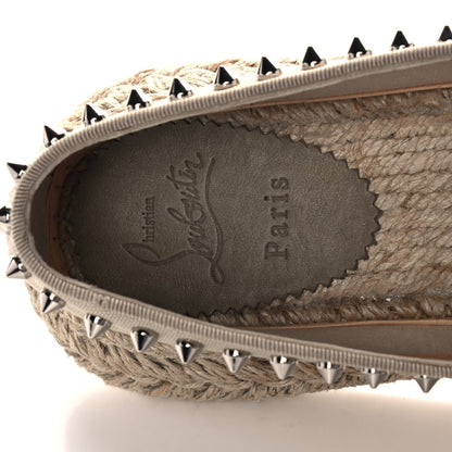 Christian Louboutin Canvas Espaboat Spikes Flat Espadrilles 39 Beige 8 of 10