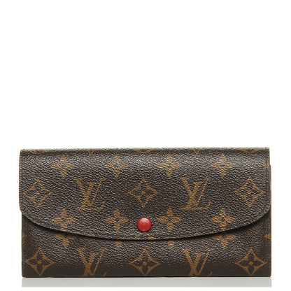 Louis Vuitton Monogram Emilie Wallet Red 1 of 7