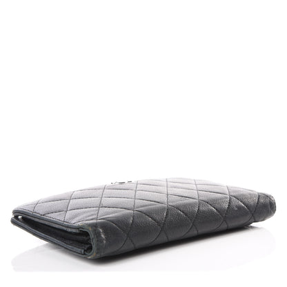Chanel Caviar Calfskin Quilted Yen Wallet Black 3 of 12