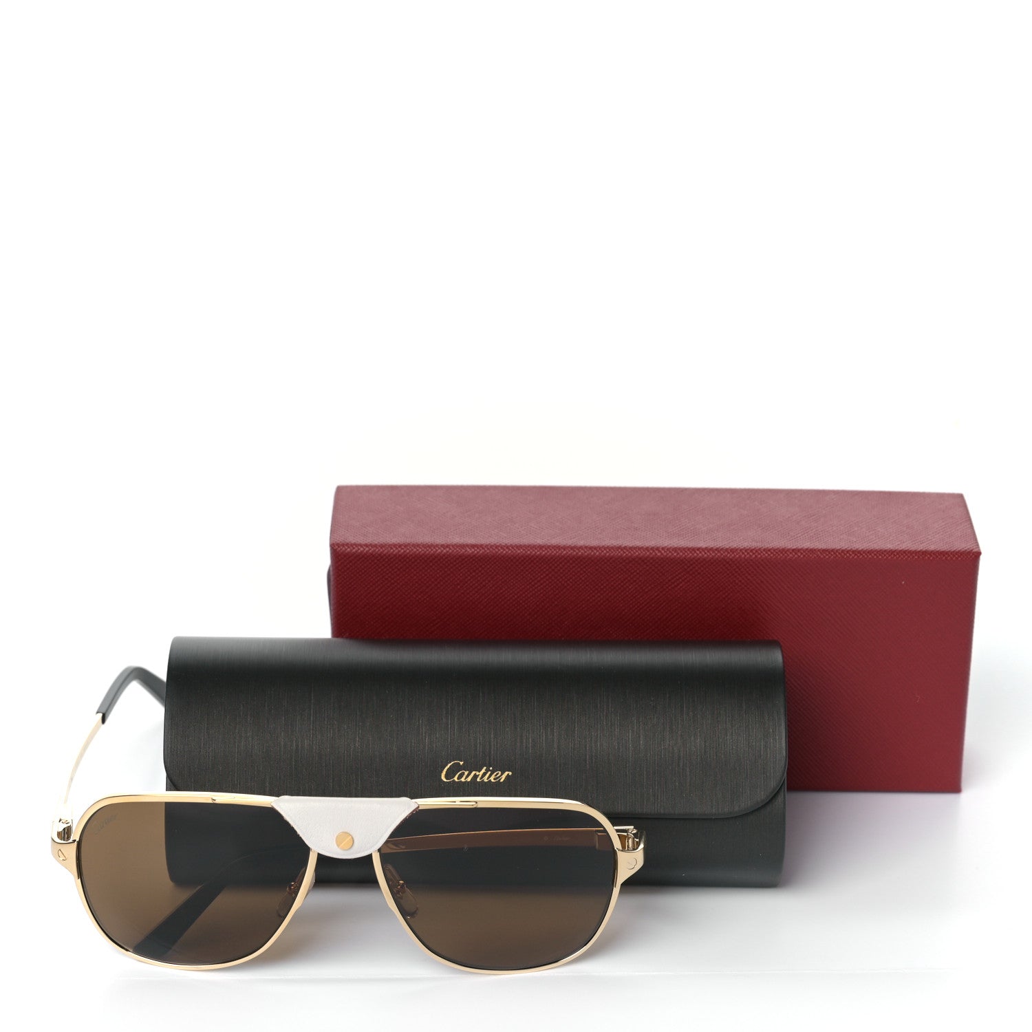 Cartier Santos de Cartier 135 Sunglasses Gold 7 of 7