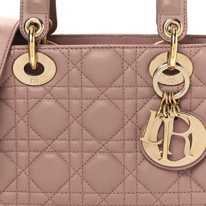 Christian Dior Lambskin Cannage Small My ABCDior Lady Dior Blush 9 of 13