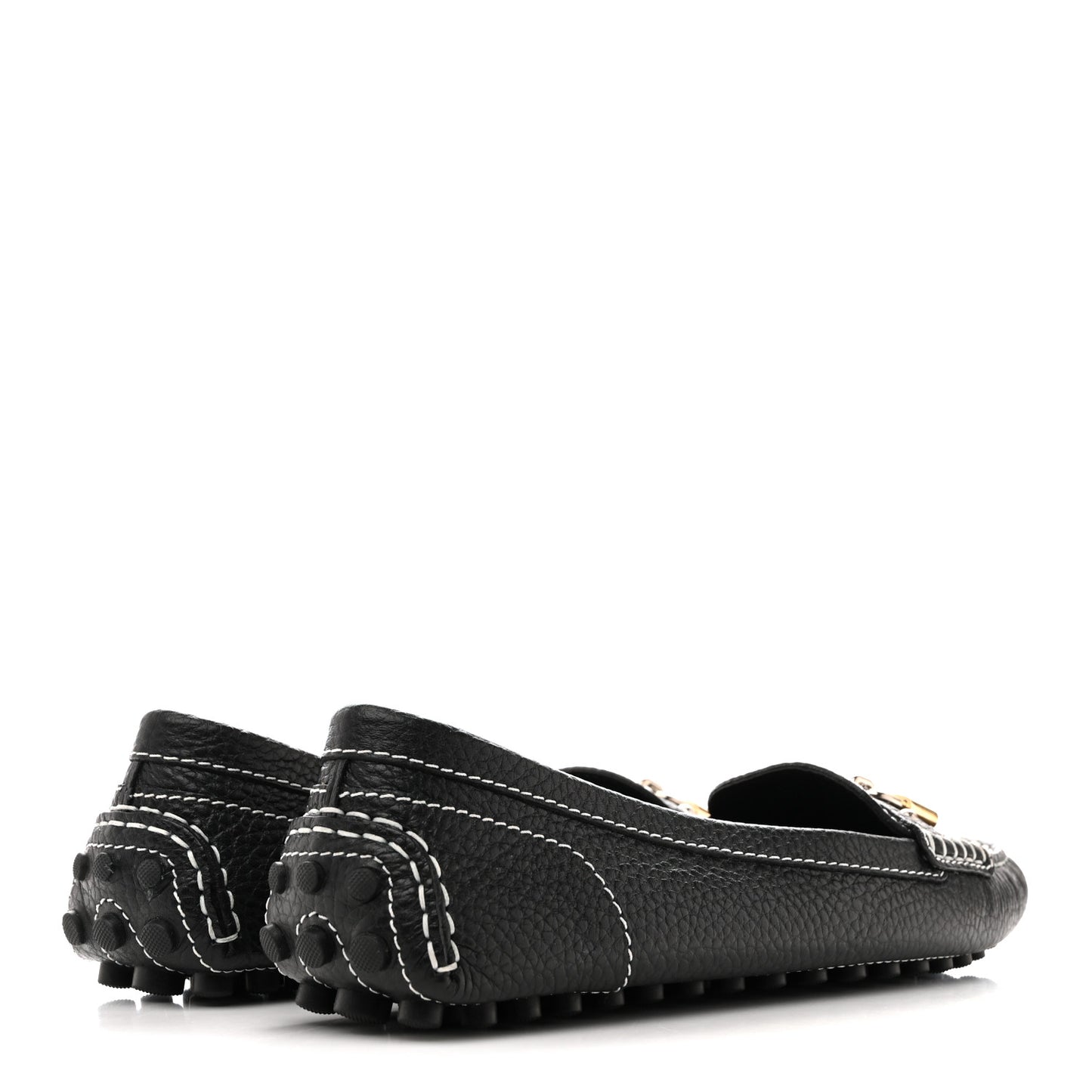 Calfskin Lock Mocassin Loafers 39 Black