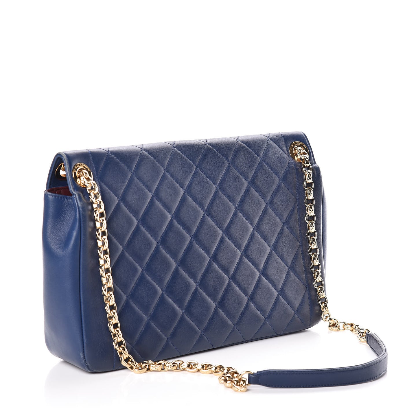 Lambskin Quilted Large Chic With Me Flap Navy