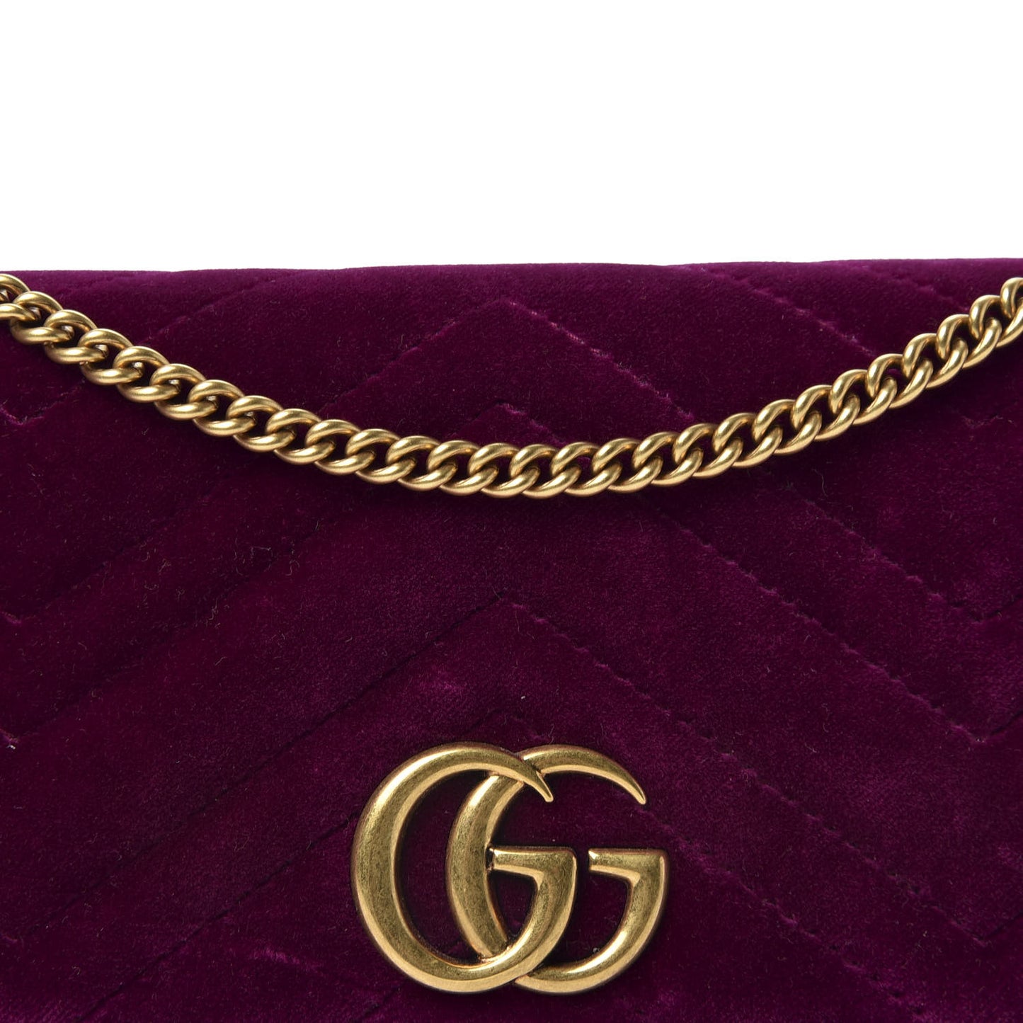 Velvet Matelasse GG Marmont Mini Bag Fuchsia Violet Cyclamen
