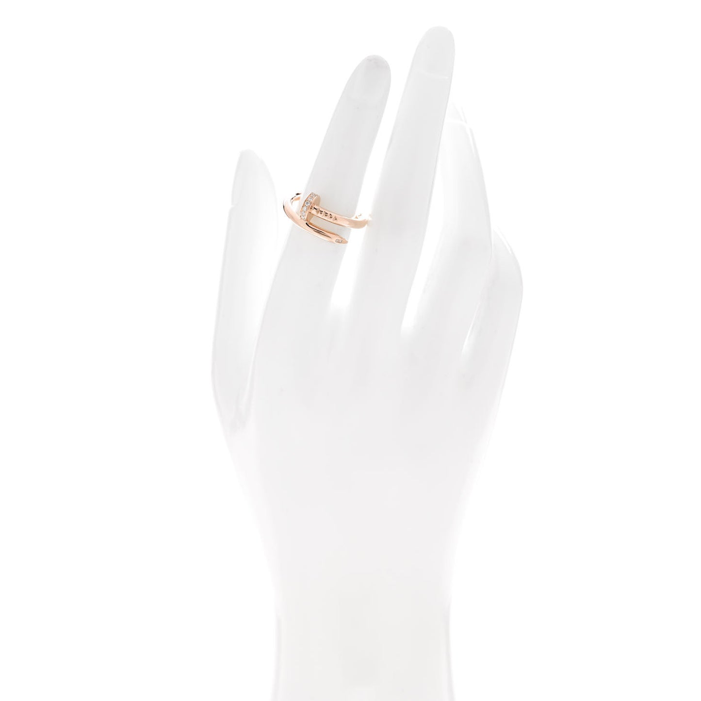 18K Pink Gold Diamond Juste Un Clou Ring 52 6