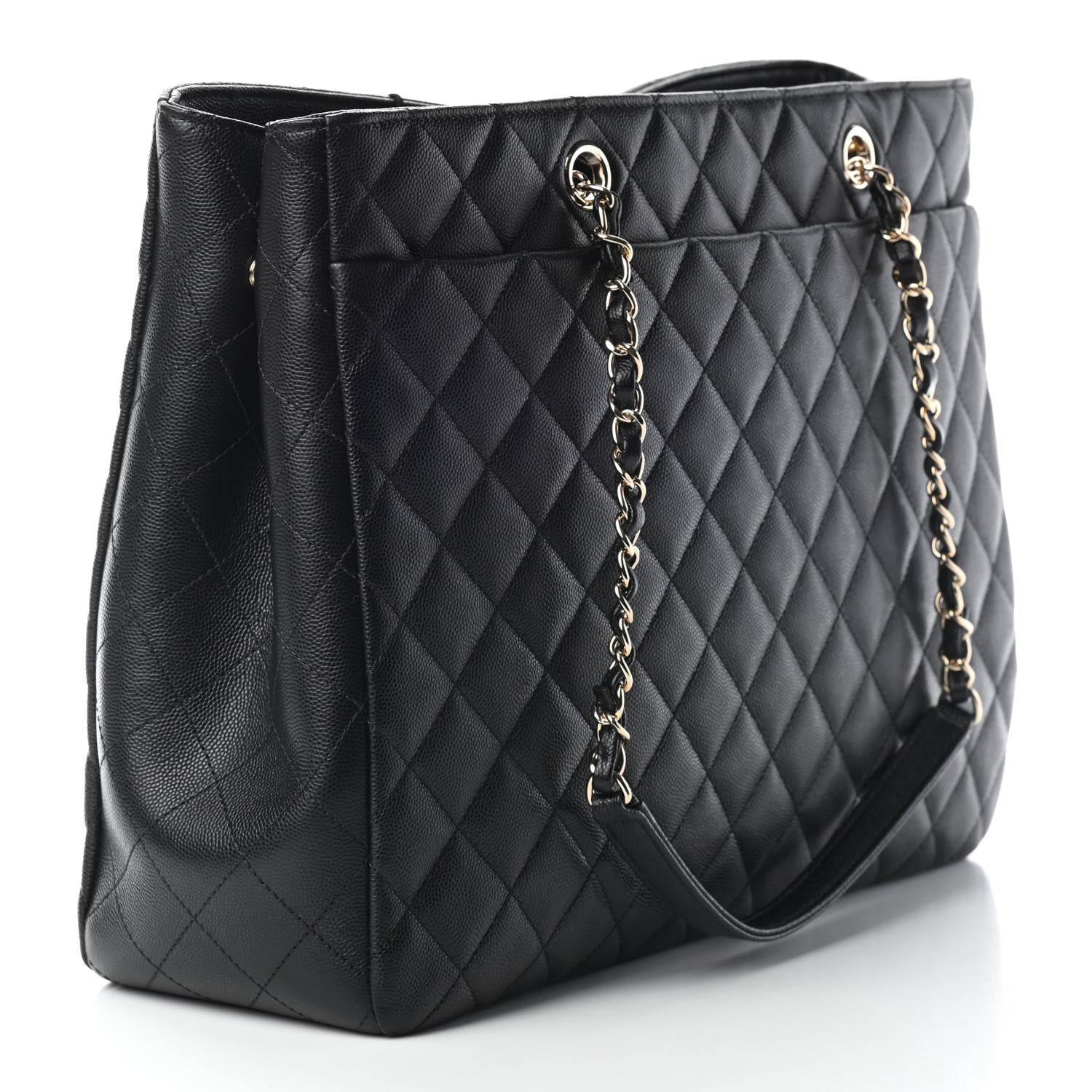 Chanel Caviar Quilted Large Shopping Tote Black 3 of 9