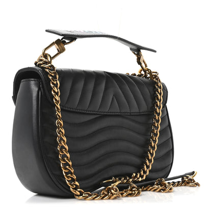 Louis Vuitton Calfskin Love Lock New Wave Chain MM Black 3 of 9