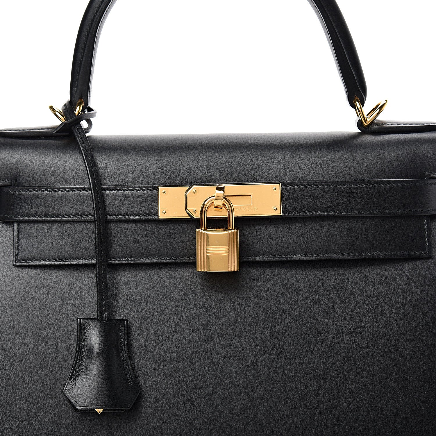 Hermes Sombrero Kelly Sellier 28 Black 7 of 10