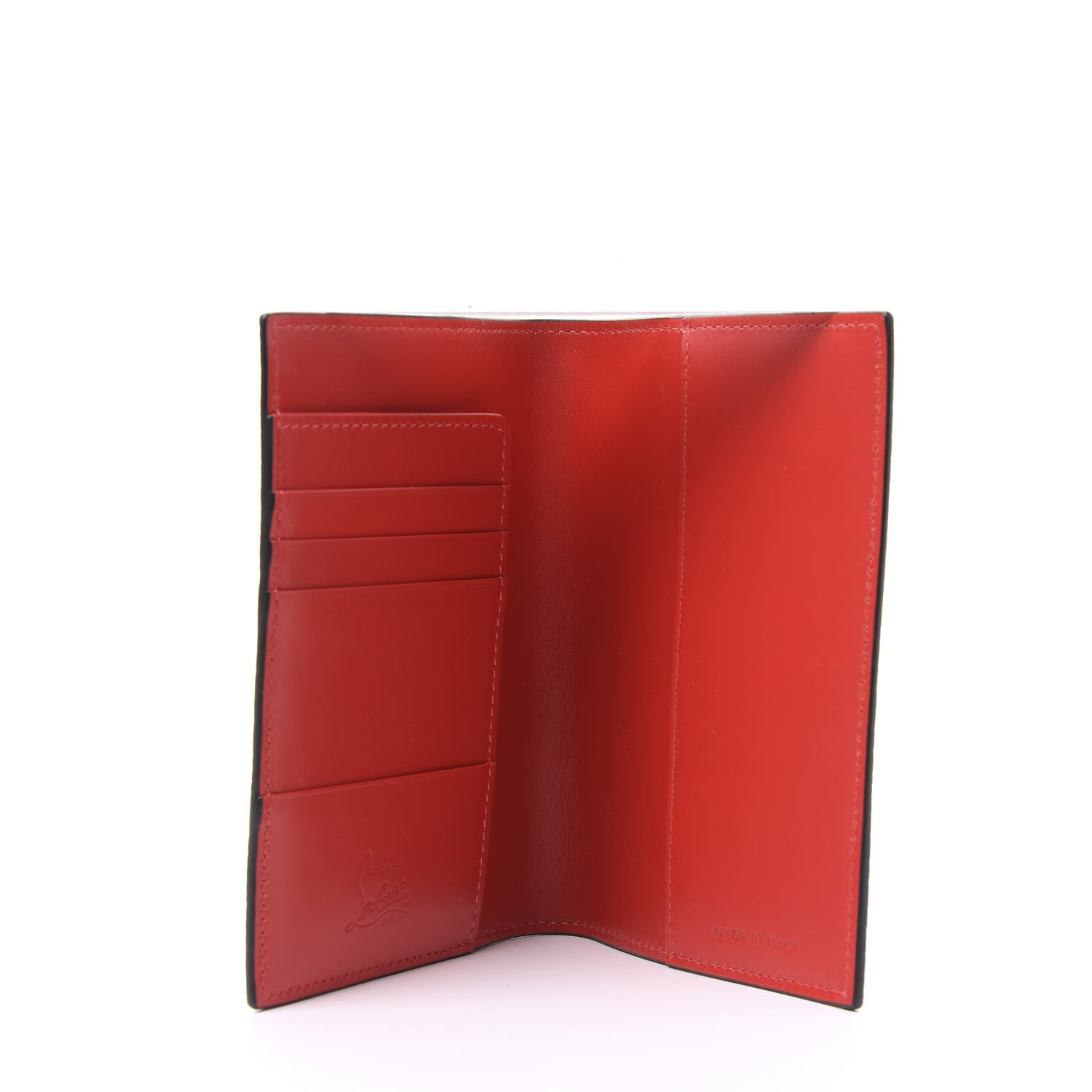 Christian Louboutin CHRSTIAN LOUBOUTIN Grained Calfskin Crazy Love Loubipass Passport Holder Latte 4 of 9