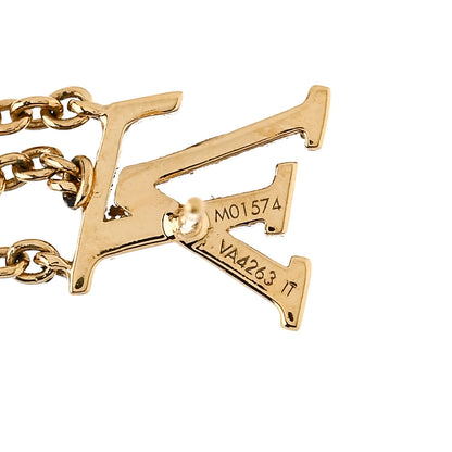 Louis Vuitton Metal Pearl LV Louisa Drop Earrings Gold 4 of 4