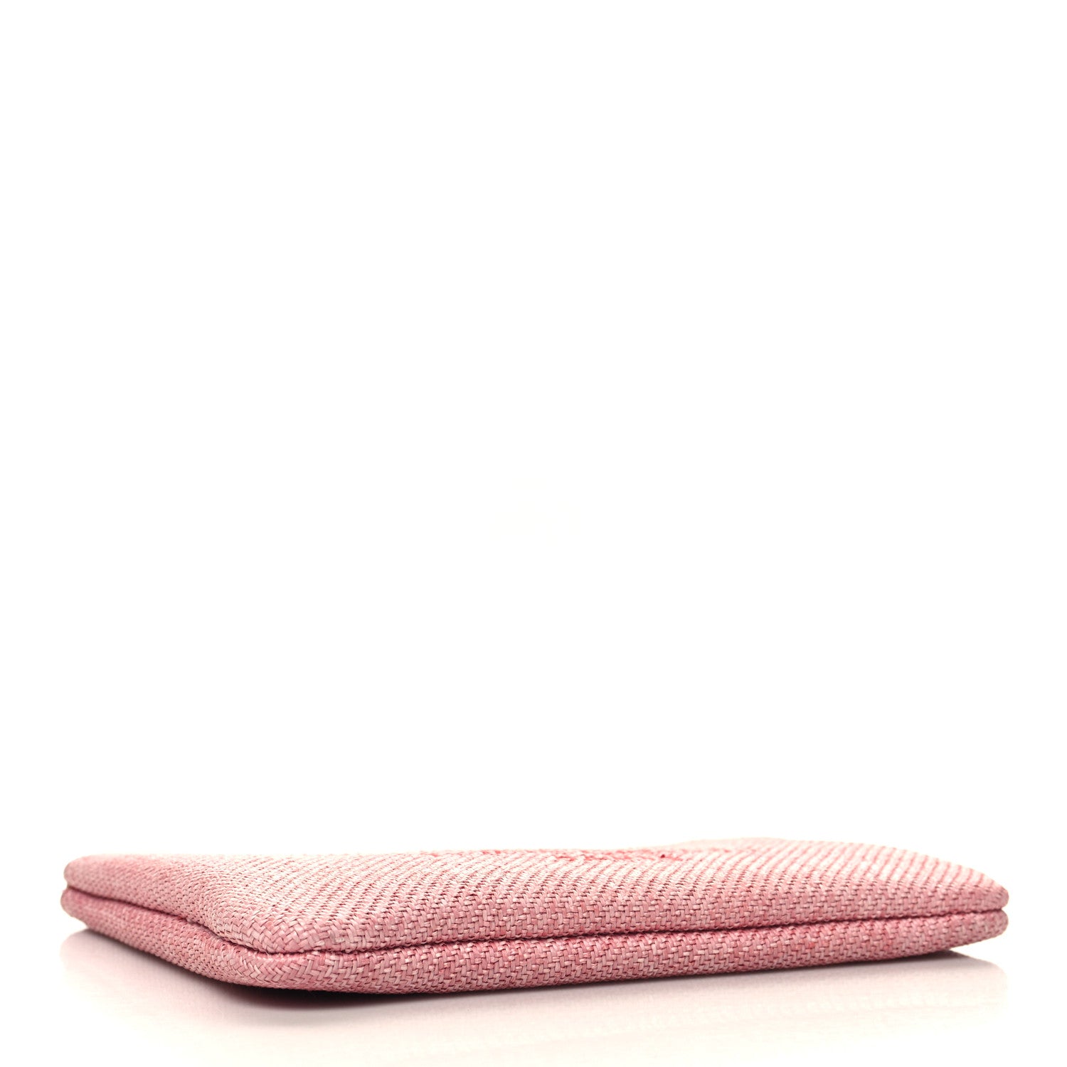 Chanel Woven Straw Raffia Small Deauville Pouch Pink 4 of 10