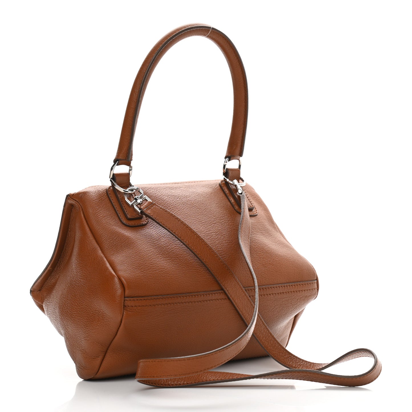 Sugar Goatskin Small Pandora Chestnut