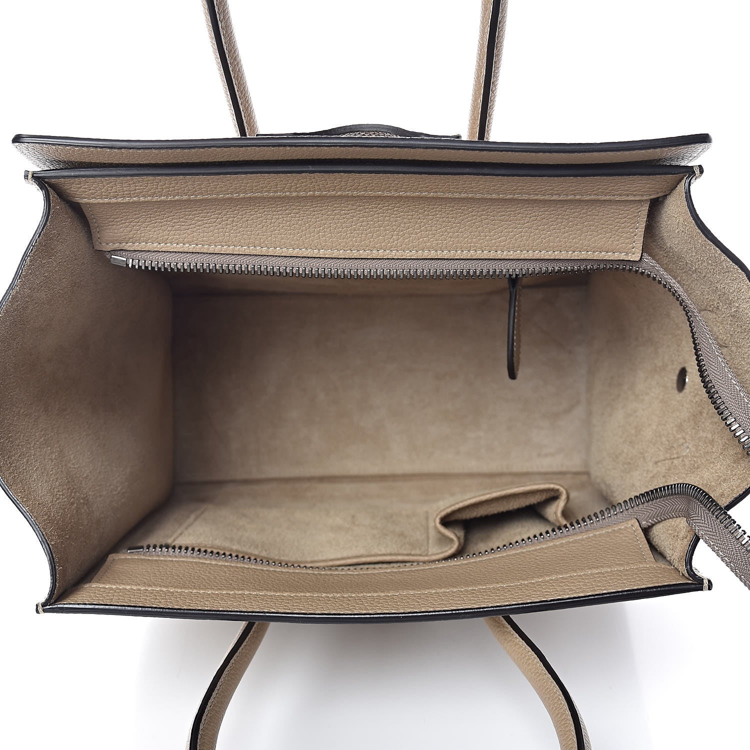 Celine Drummed Calfskin Micro Luggage Dune 5 of 9