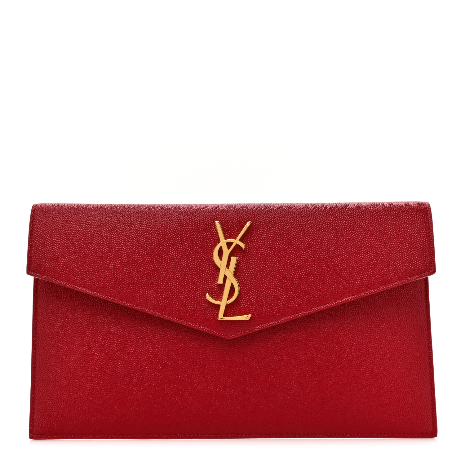 Saint Laurent Grain De Poudre Uptown Pouch Rouge Eros 1 of 10