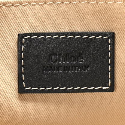 Chloe Cotton Calfskin Small Woody Ribbon Tote White 6 of 8