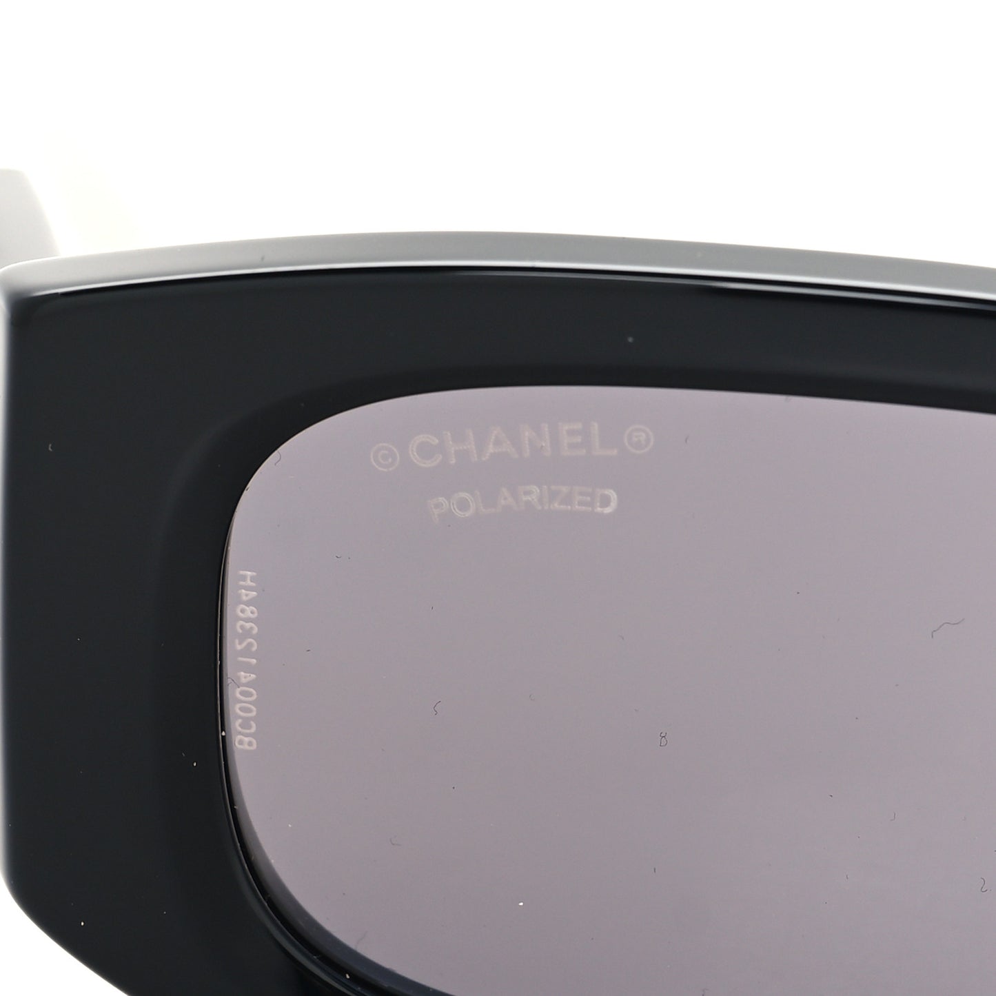 Acetate Rectangle Sunglasses 5525 Black White