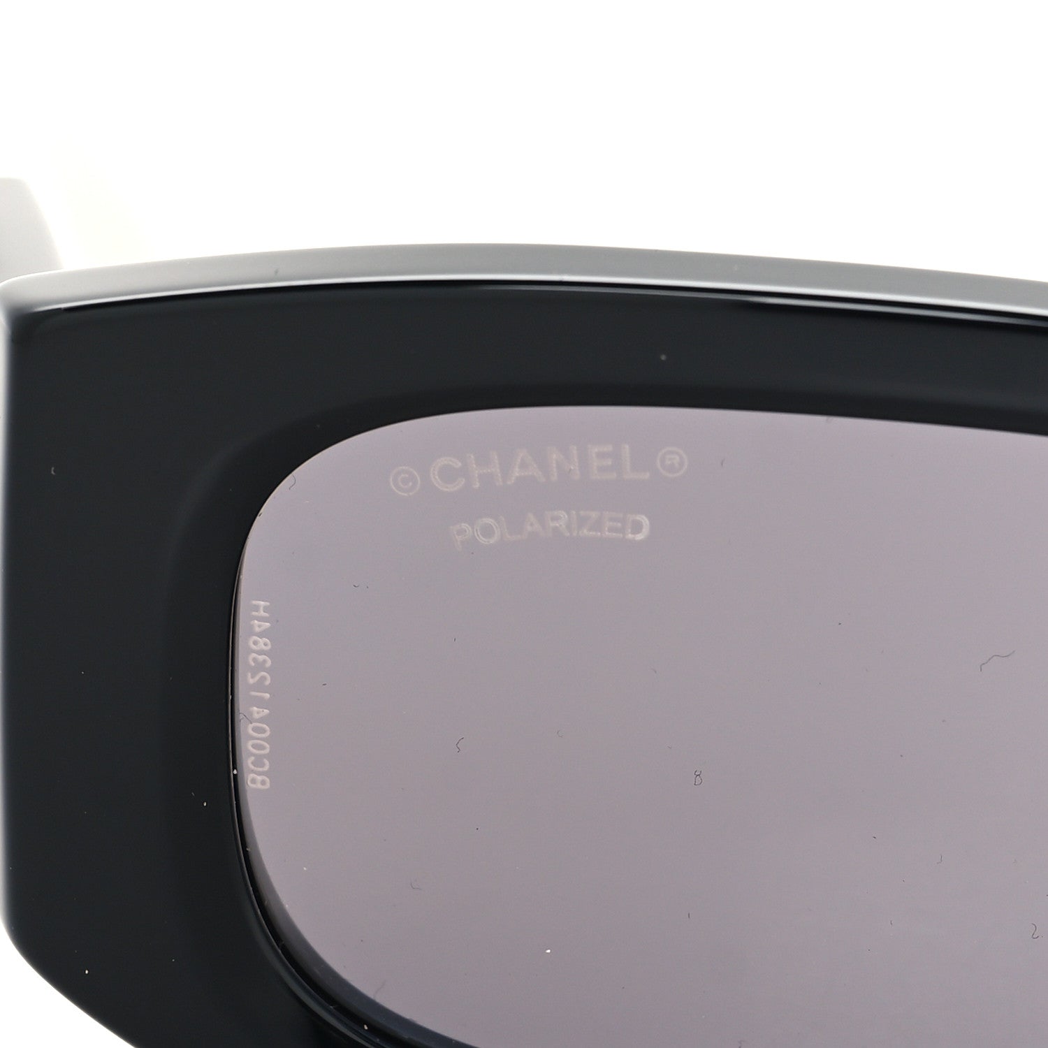 Chanel Acetate Rectangle Sunglasses 5525 Black White 7 of 8