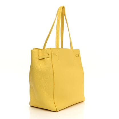 Celine Soft Grained Calfskin Small Belt Cabas Phantom Citron 3 of 12