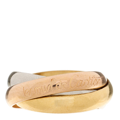 Cartier 18K Pink Yellow White Gold Classic Les Must De Cartier Trinity Ring 50 5.25 1 of 7