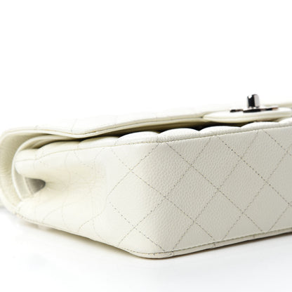 Chanel Caviar Quilted Medium Double Flap White 6 of 17
