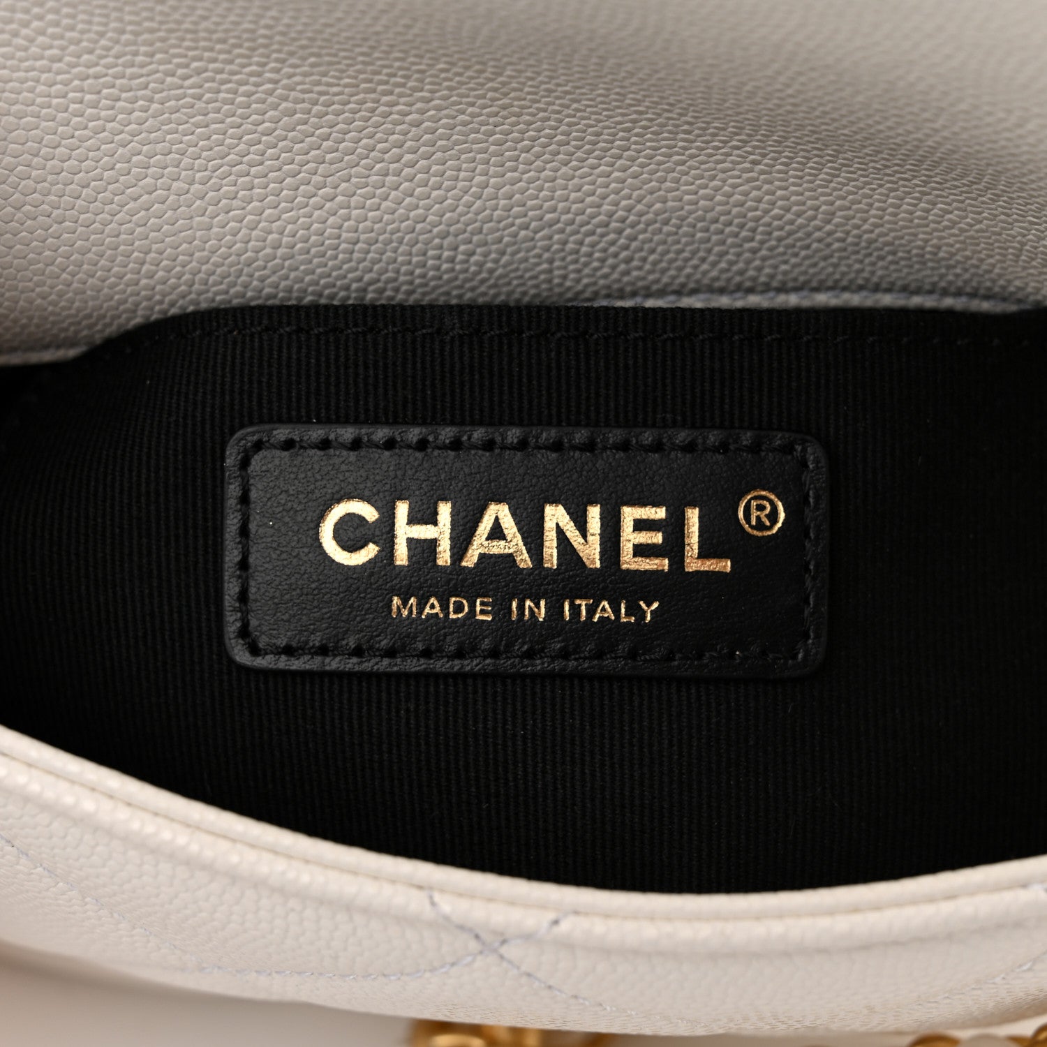 Chanel Caviar Quilted Mini Twist Your Buttons Flap White 6 of 10