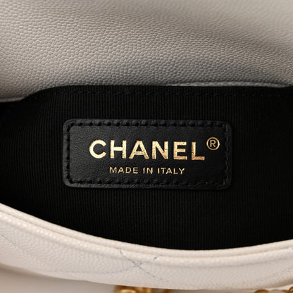 Chanel Caviar Quilted Mini Twist Your Buttons Flap White 6 of 10