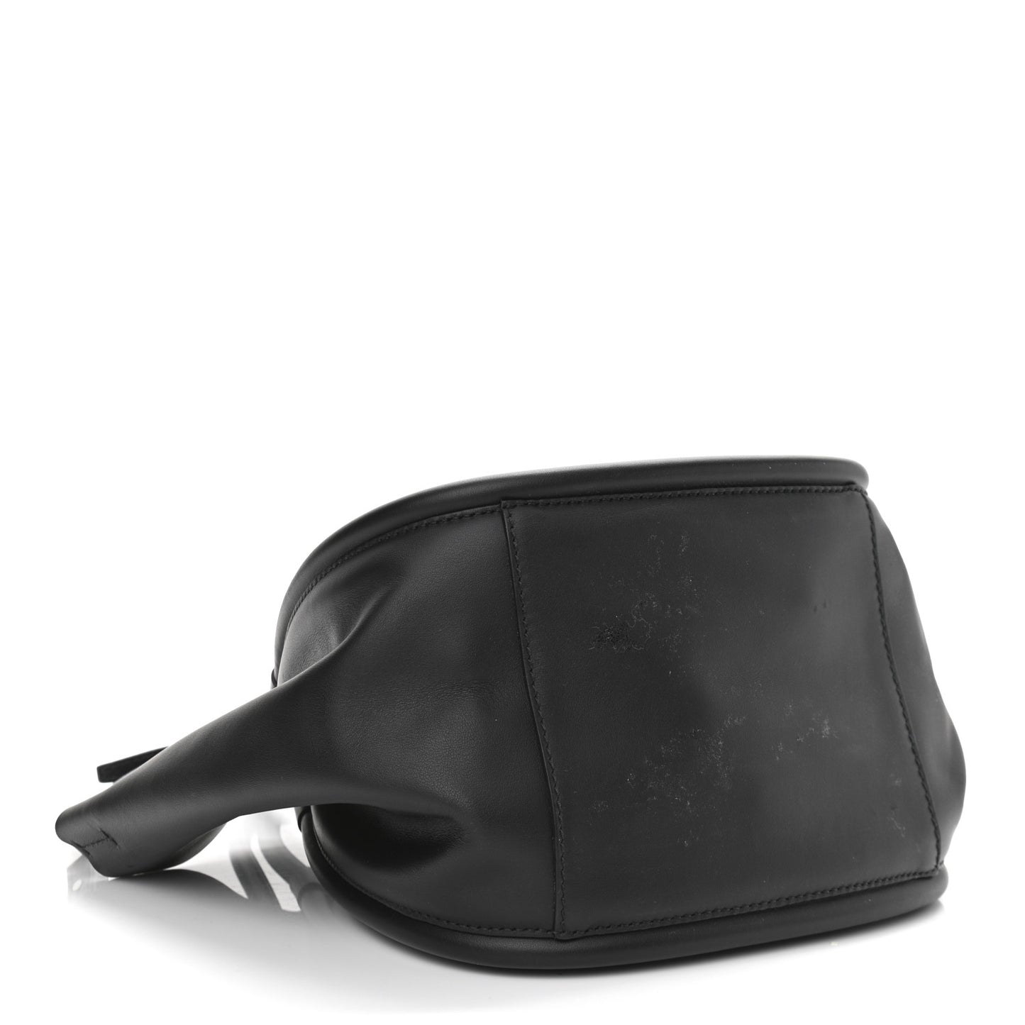 Calfskin Small Ruched Tote Black