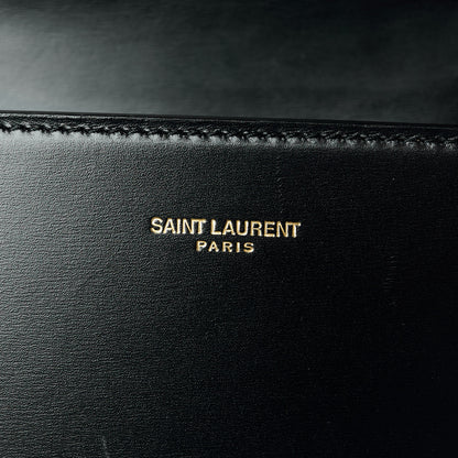 Saint Laurent Smooth Calfskin Medium Classic Monogram Cassandra Top Handle Black Rouge Legion 8 of 11