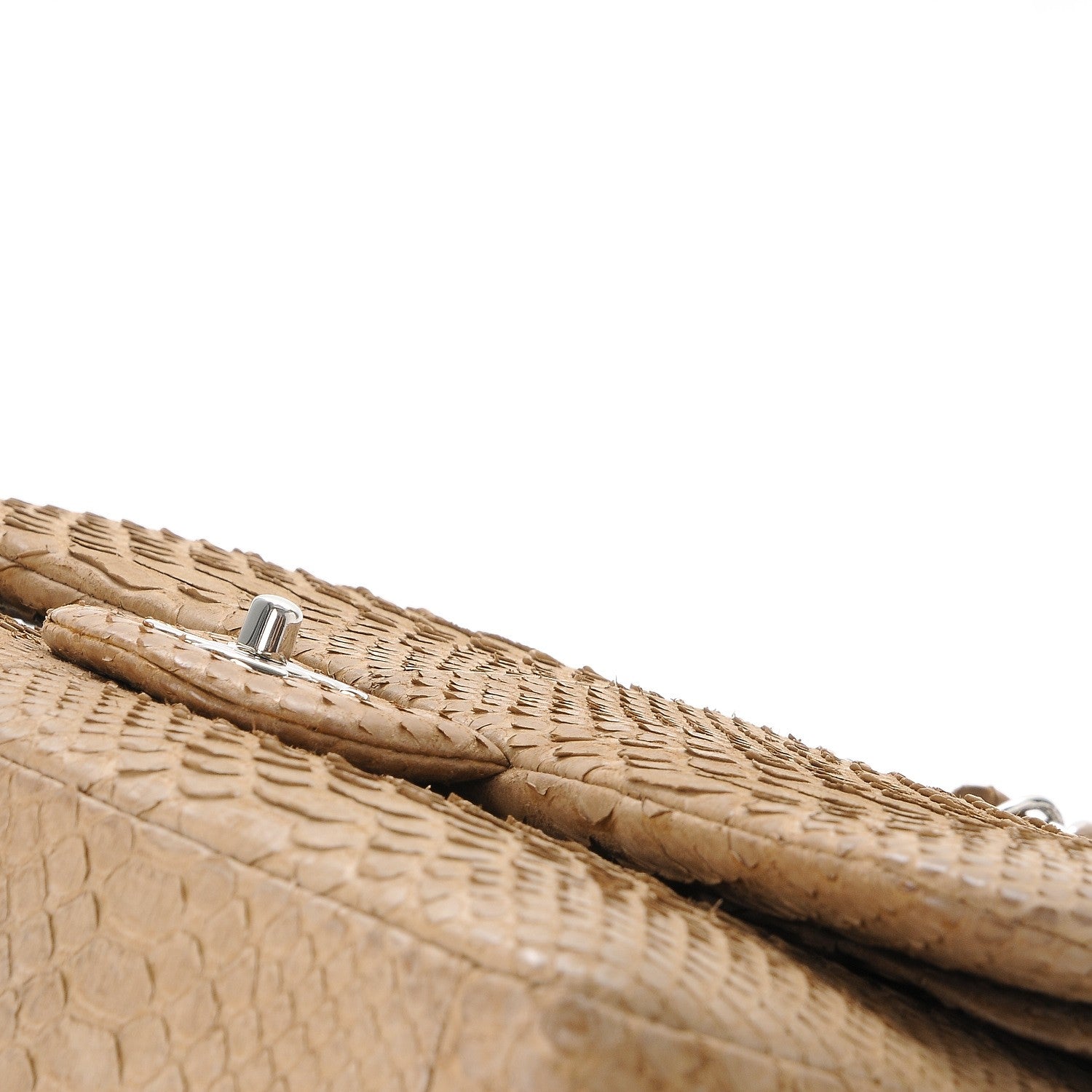 Chanel Python Jumbo Double Flap Beige 14 of 15
