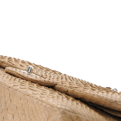 Chanel Python Jumbo Double Flap Beige 14 of 15