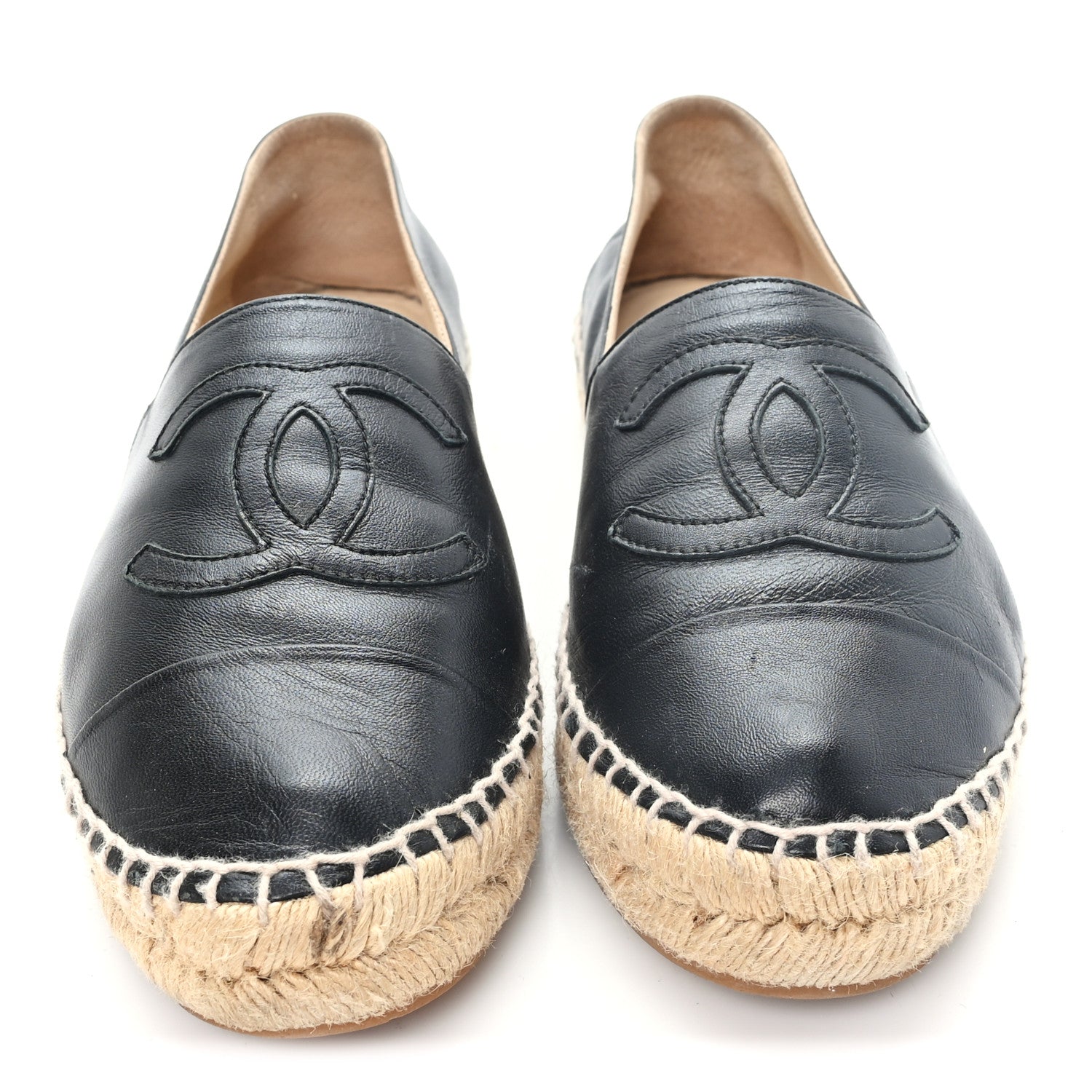 Chanel Lambskin CC Espadrilles 39 Black 3 of 10