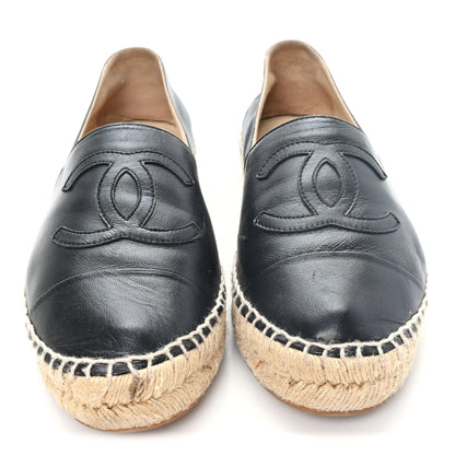 Chanel Lambskin CC Espadrilles 39 Black 3 of 10