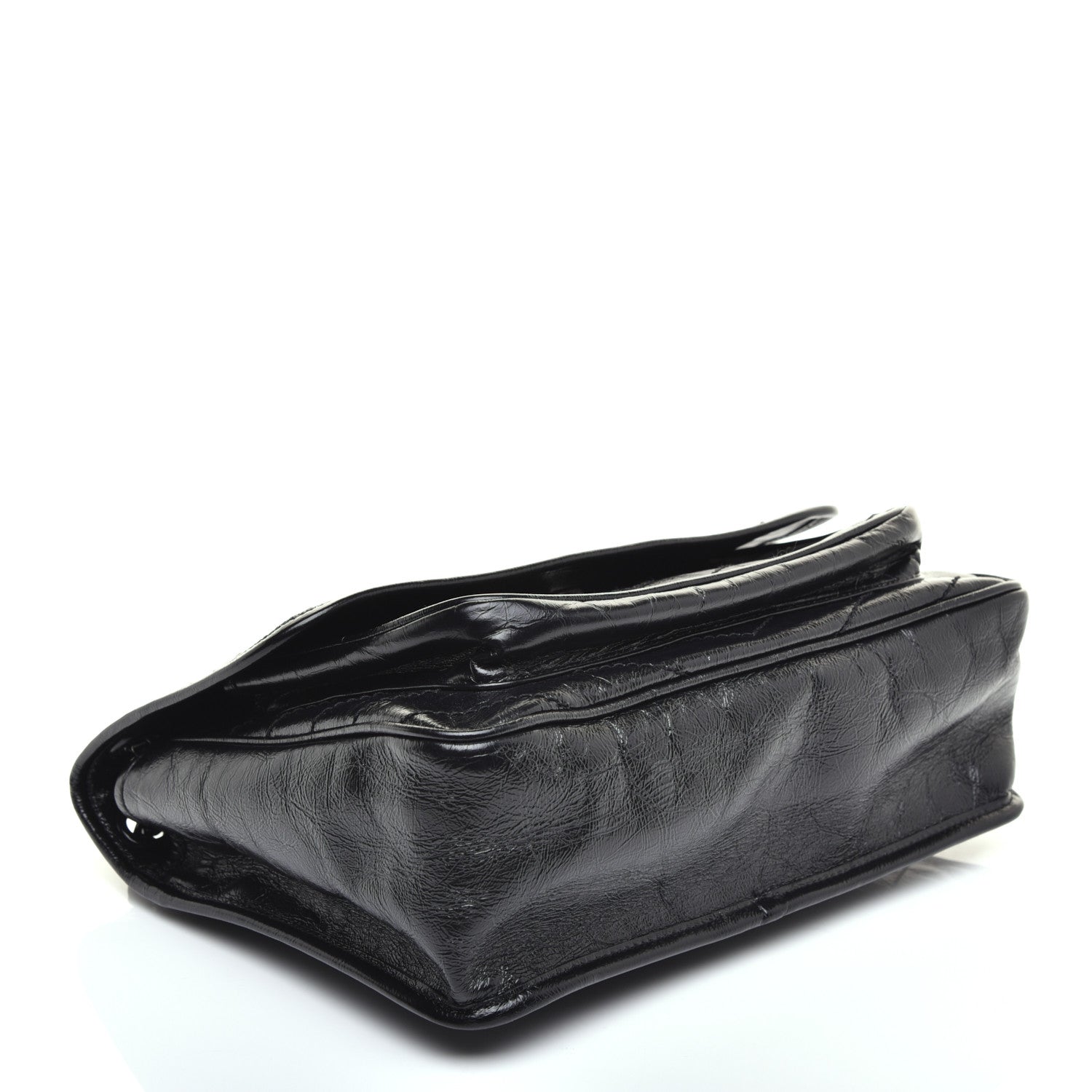 Saint Laurent Crinkled Calfskin Matelasse Monogram Medium Niki Chain Satchel Black 4 of 8