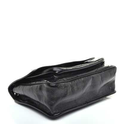 Saint Laurent Crinkled Calfskin Matelasse Monogram Medium Niki Chain Satchel Black 4 of 8