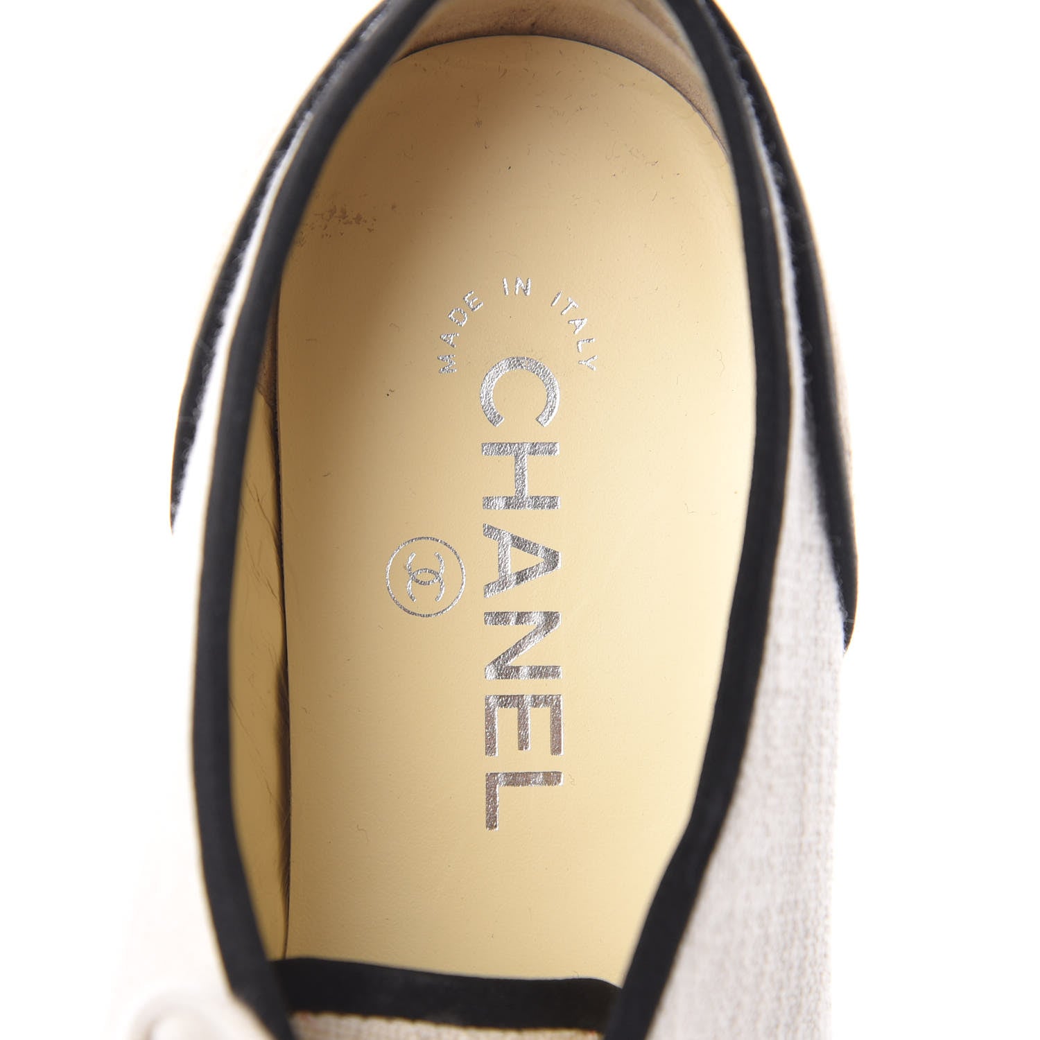 Chanel Cotton Lace Up Espadrilles 41.5 Light Beige 5 of 15