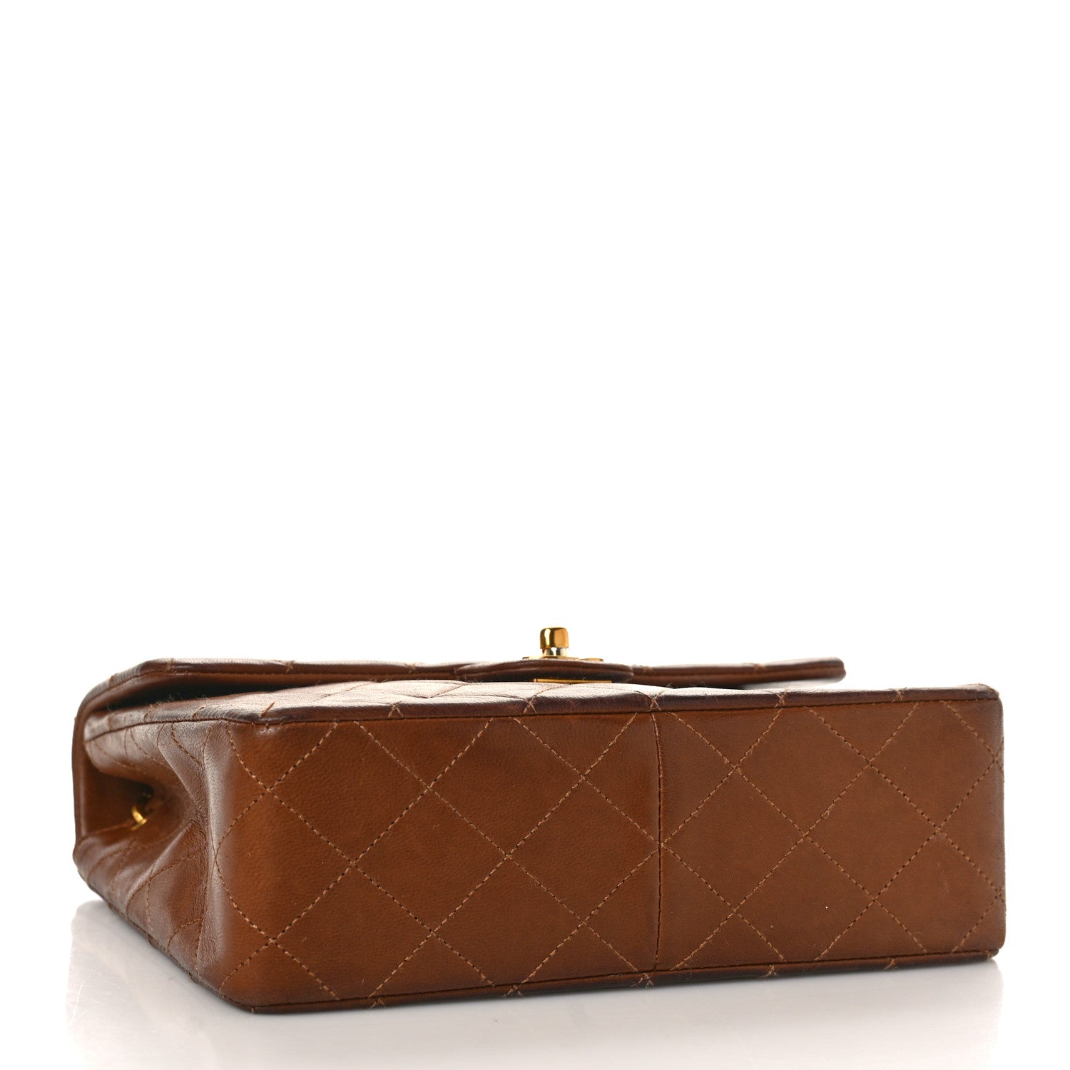 Chanel Lambskin Quilted Small Single Flap Brown 4 of 10