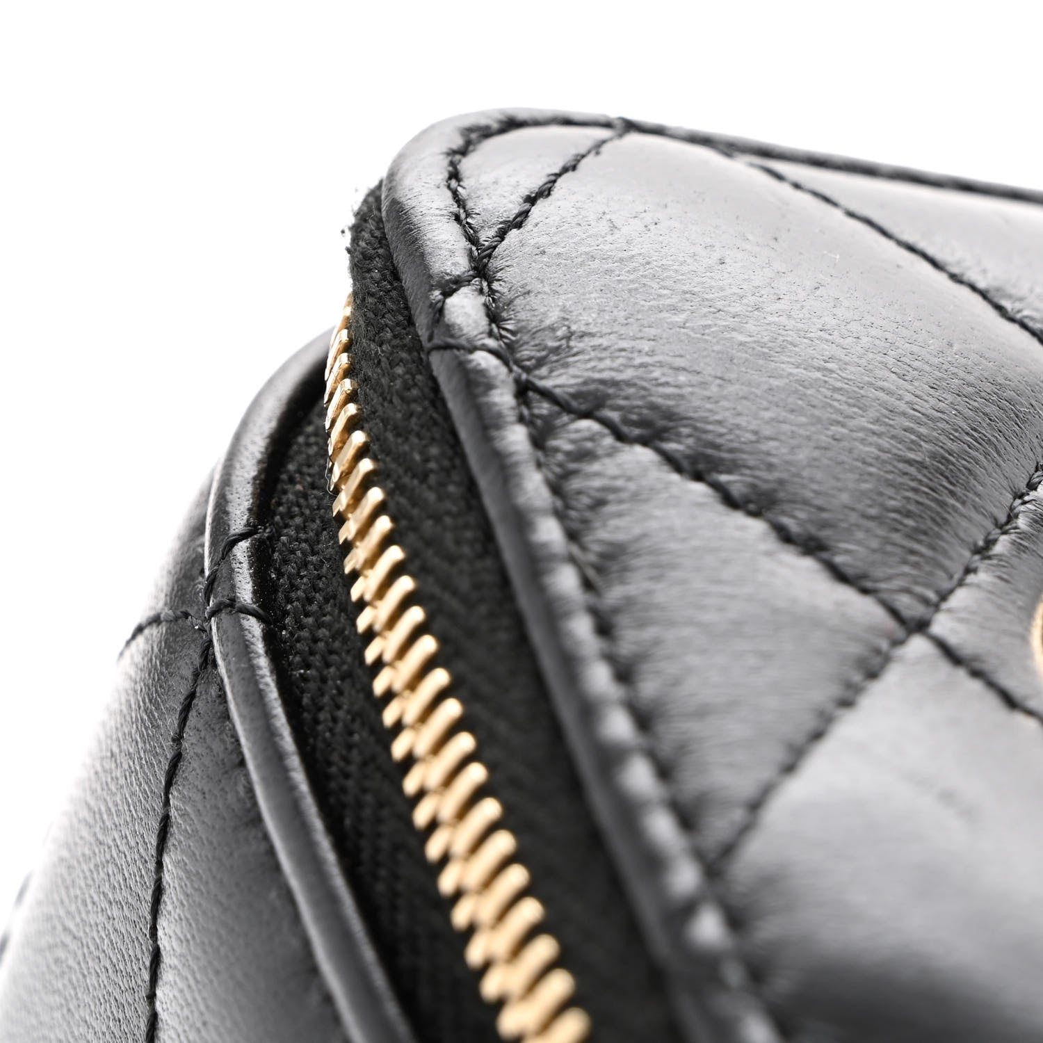Chanel Lambskin Quilted Small Vanity Case With Chain Black 11 of 14
