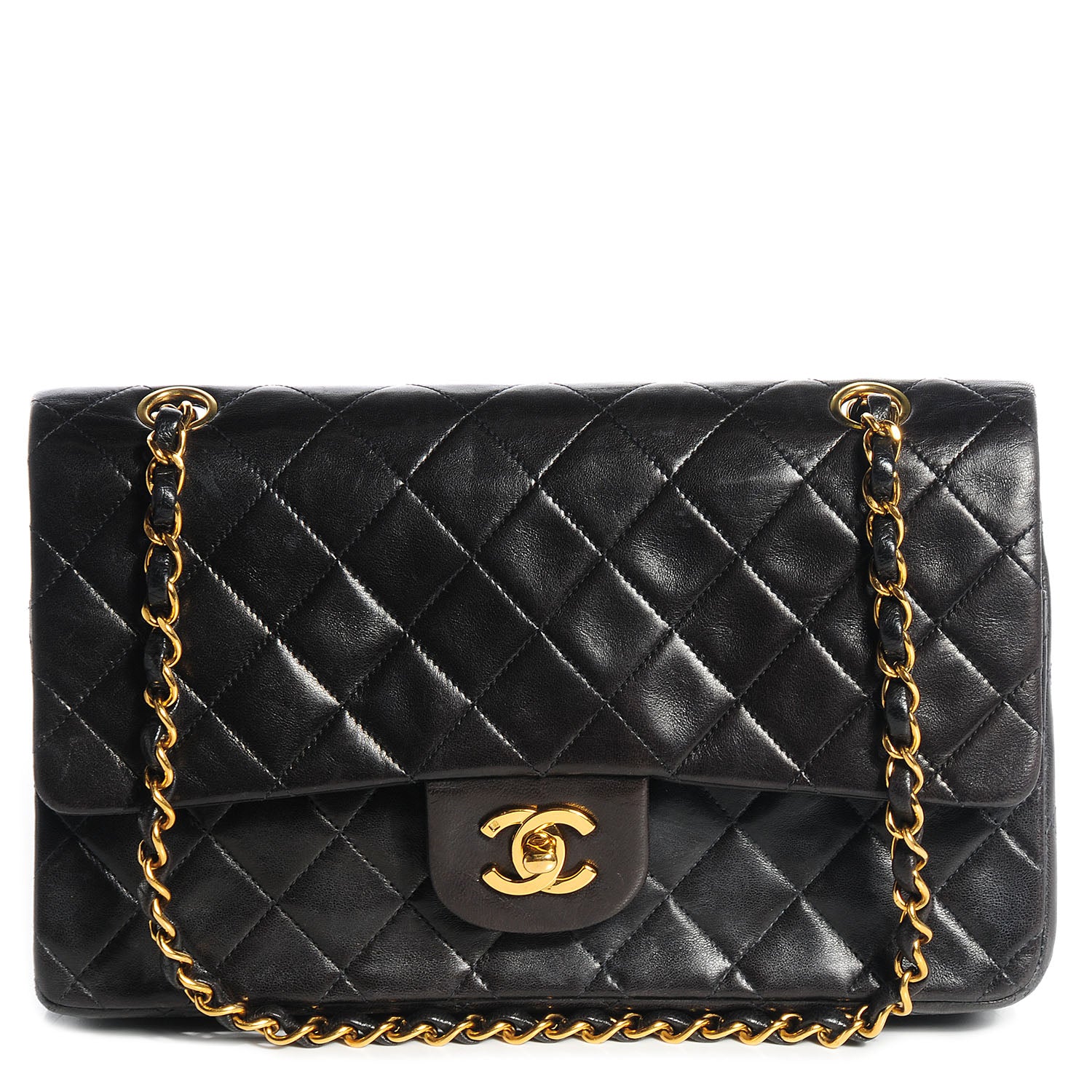 Chanel Lambskin Medium Double Flap Black 1 of 9