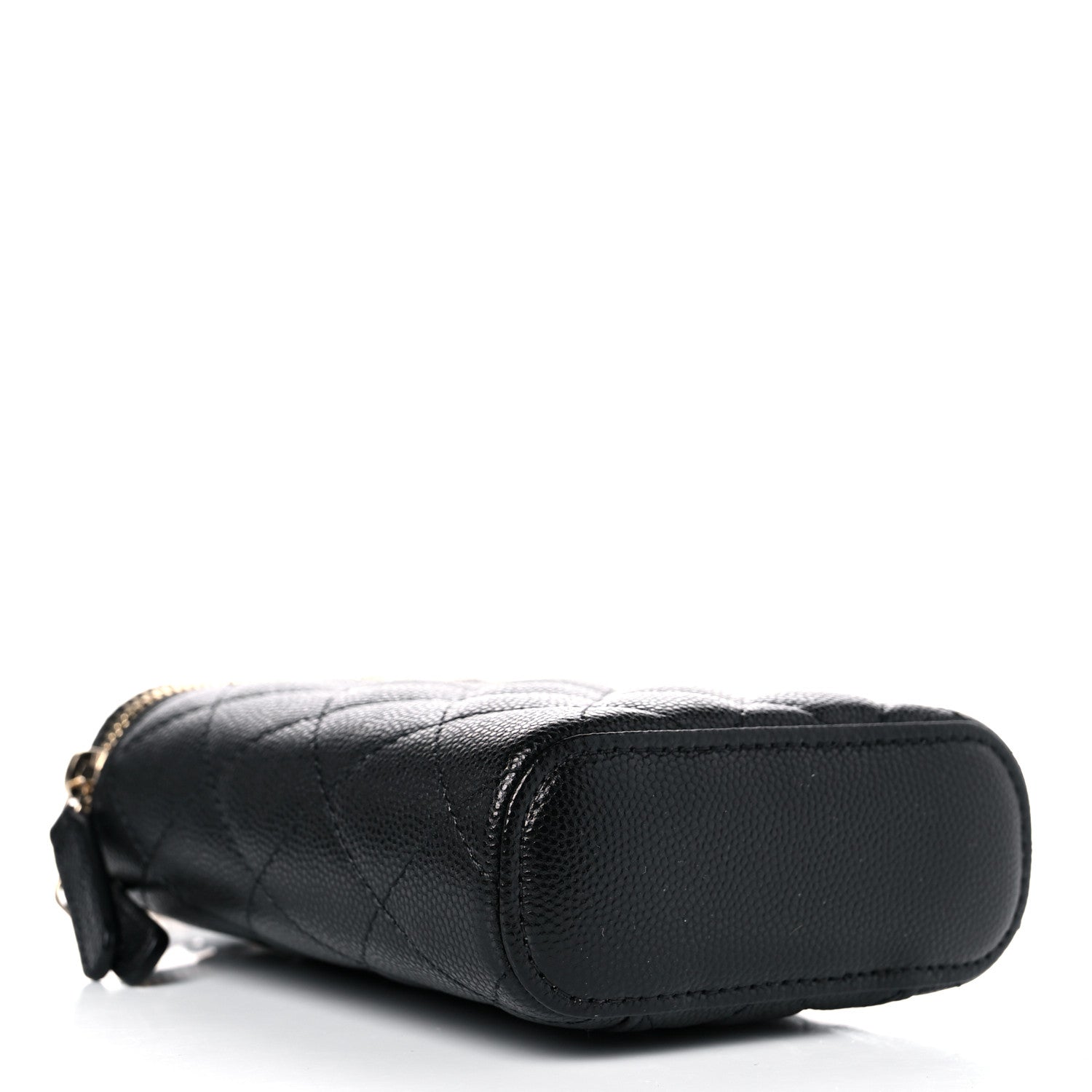 Chanel Caviar Quilted Small Vertical Coco Beauty Vanity Case With Chain Black 4 of 9