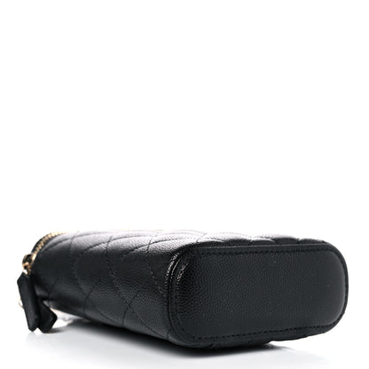 Chanel Caviar Quilted Small Vertical Coco Beauty Vanity Case With Chain Black 4 of 9