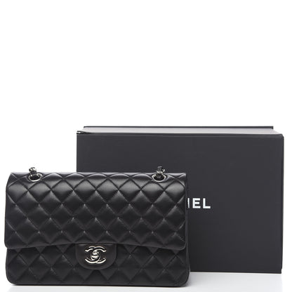 Chanel Lambskin Quilted Medium Double Flap Black 11 of 11