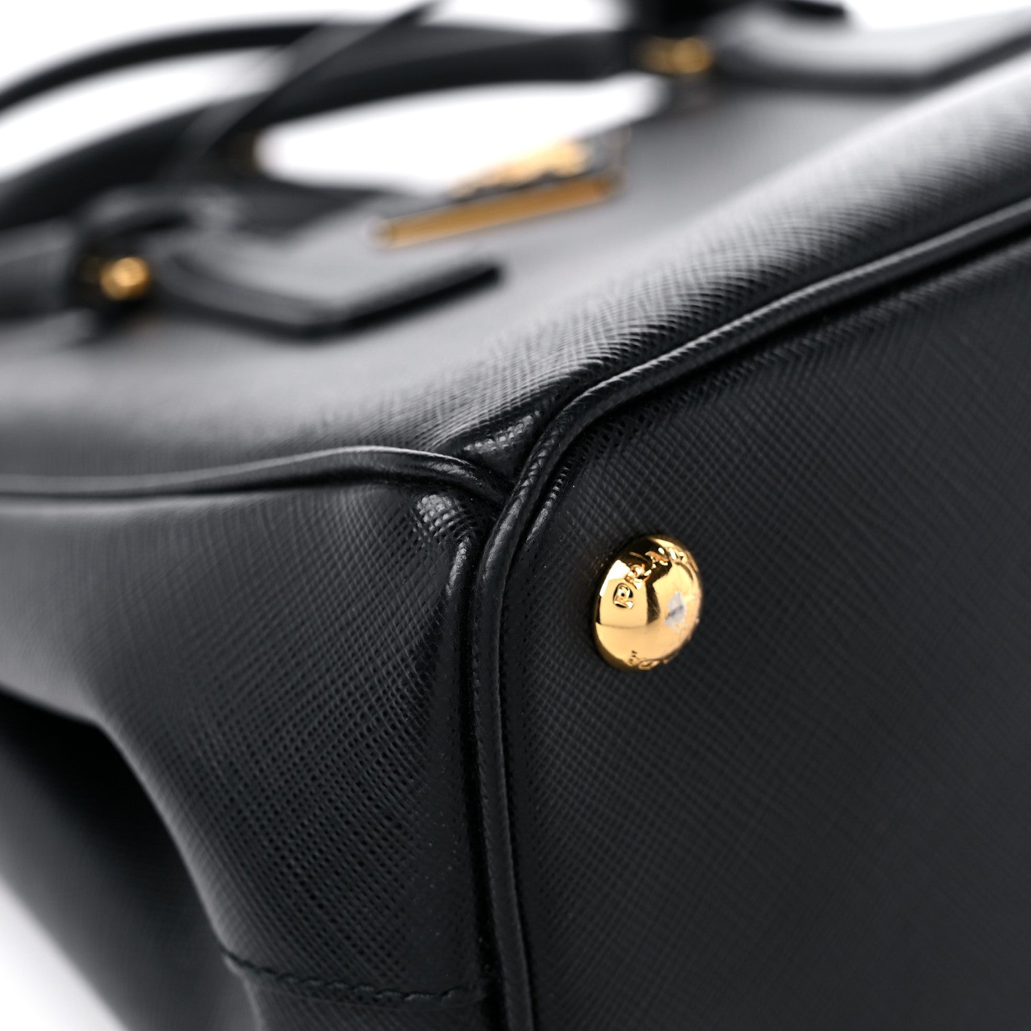 Prada Saffiano Mini Galleria Double Zip Tote Black 7 of 12